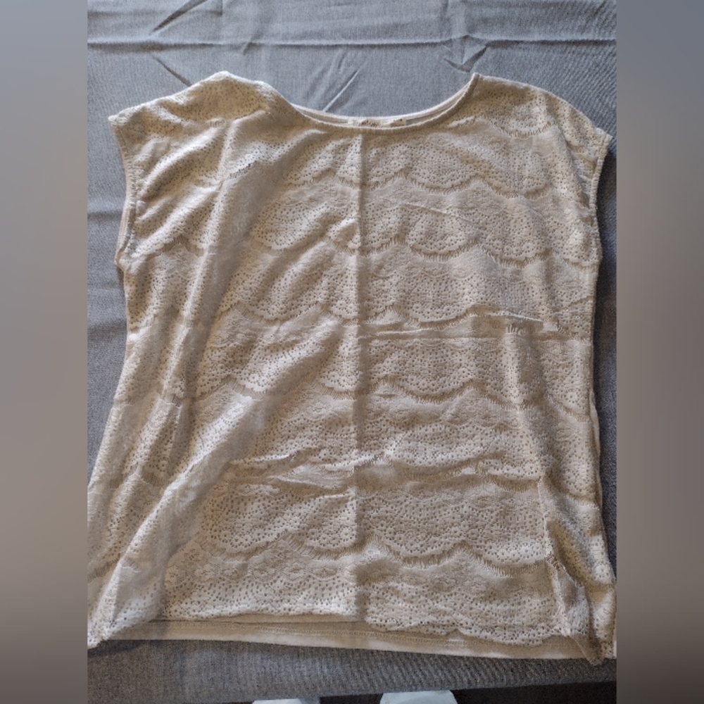 Sleeveless lace blouse -L